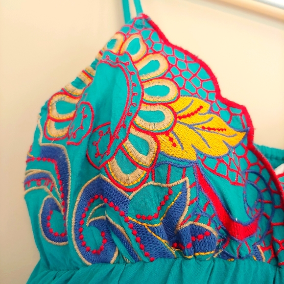 Flying Tomato Embroidery Boho Summer Dress Size S - Picture 5 of 17